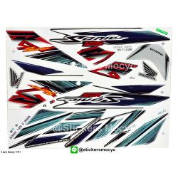 สติ๊กเกอร์ติดรถมอเตอร์ไซค์ Honda Sonic 125 ปี 2006 รุ่น 10 ติดรถสี เงิน ดำ (เคลือบเงา)