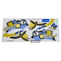 สติ๊กเกอร์ติดรถมอเตอร์ไซค์ Honda Scoopy i ปี 2011 รุ่น 8 Tune Up ติดรถสี ฟ้า เทา (เคลือบเงาแท้)