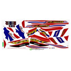 สติ๊กเกอร์ติดรถ มอเตอร์ไซค์ เวฟ 110i สติ๊กเกอร์ wave 110i ปี 2016 รุ่น 22 ลายธงชาติ ติดได้ทุกสี (เคลือบเงา)