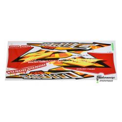 สติ๊กเกอร์ติดรถมอเตอร์ไซค์ Honda Wave 100 S ปี 2004 รุ่น 5 ติดรถสี แดง (เคลือบเงา)