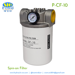 P-CF-10 : POKE Spin On Filter 1-1/4" ไส้กรองไฮดรอลิค 10 Micron กรองขากลับ กรองละเอียด กรองกระป๋อง