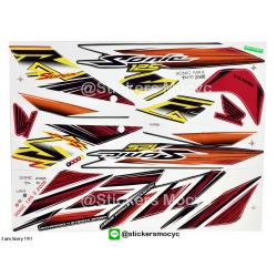 สติ๊กเกอร์ติดรถมอเตอร์ไซค์ Honda Sonic 125 ปี 2006 รุ่น 10 ติดรถสี แดง ดำ (เคลือบเงา)