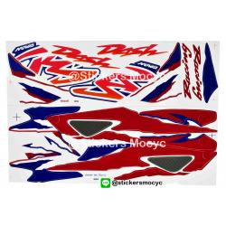 สติ๊กเกอร์ติดรถมอเตอร์ไซค์ Honda DASH RS ปี 2000 ติดรถสี แดง (เคลือบเงา)