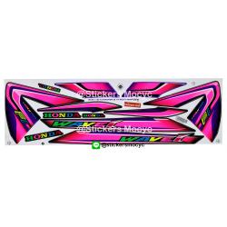 สติ๊กเกอร์ติดรถ มอเตอร์ไซค์ ฮอนด้า เวฟ 110i Sticker Honda Wave 110i ปี 2015 รุ่น 19 ติดรถ สีชมพู (เคลือบเงา)