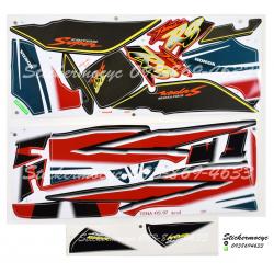 สติ๊กเกอร์ติดรถมอเตอร์ไซค์ Honda Tena RS ปี 1997 ติดรถสี แดง (เคลือบเงา)