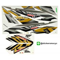 สติ๊กเกอร์ติดรถมอเตอร์ไซค์ Honda Sonic 125 ปี 2007 รุ่น 11-12 ติดรถสี เทา ขาว (เคลือบเงา)