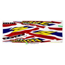 สติ๊กเกอร์ติดรถ มอเตอร์ไซค์ เวฟ 100s สติ๊กเกอร์ wave 100s ปี 2004 รุ่น 5 ลายธงชาติ (เคลือบเงาแท้)