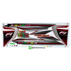 สติ๊กเกอร์ติดรถ มอเตอร์ไซค์ ฮอนด้า เวฟ 110i Sticker Honda Wave 110i ปี 2014 รุ่น 17 ติดรถ สีแดง ดํา (เคลือบเงา)