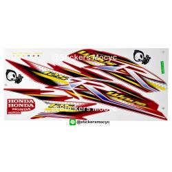 สติ๊กเกอร์ติดรถ มอเตอร์ไซค์ ฮอนด้า เวฟ 125อาร์ Sticker Honda Wave 125R ปี 2005 รุ่น 11 ติดรถ สีแดง (เคลือบเงา)