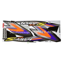 สติ๊กเกอร์ติดรถมอเตอร์ไซค์ Honda Wave 100 S ปี 2002 ติดรถสี เงิน (เคลือบเงา)