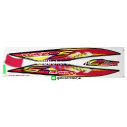 สติ๊กเกอร์ติดรถมอเตอร์ไซค์ Honda Wave 100 S ปี 2006 รุ่น 9 ติดรถสี ชมพู (เคลือบเงา)