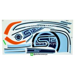 สติ๊กเกอร์ติดรถมอเตอร์ไซค์ Honda Scoopy i ปี 2012 รุ่น 13 S12 ติดรถสี ฟ้า ส้ม (เคลือบเงาแท้)