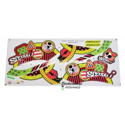 สติ๊กเกอร์ติดรถมอเตอร์ไซค์ Honda Scoopy i ปี 2011 รุ่น 8 Tune Up ติดรถสี ชมพู ดำ (เคลือบเงาแท้)