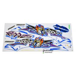 สติ๊กเกอร์ติดรถมอเตอร์ไซค์ Honda Scoopy i ปี 2010 รุ่น 4 Active Boy ติดรถสี น้ำเงิน ขาว (เคลือบเงาแท้)