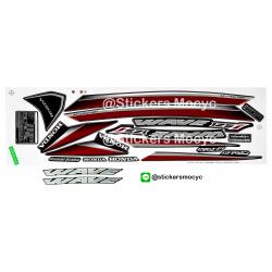 สติ๊กเกอร์ติดรถ มอเตอร์ไซค์ ฮอนด้า เวฟ 125i Sticker Honda Wave 125i ปี 2017 รุ่น 15 ติดรถ สีดำ แดง (เคลือบเงา)