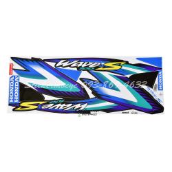 สติ๊กเกอร์ติดรถมอเตอร์ไซค์ Honda Wave 100 S ปี 2002 ติดรถสี แดง น้ำเงิน (เคลือบเงา)