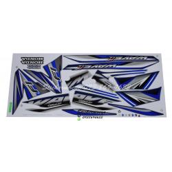 สติ๊กเกอร์ติดรถ มอเตอร์ไซค์ ฮอนด้า เวฟ 110i Sticker Honda Wave 110i ปี 2016 รุ่น 22 ติดรถ สีนํ้าเงิน เทา (เคลือบเงา)