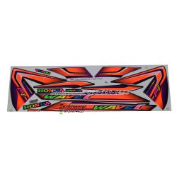 สติ๊กเกอร์ติดรถ มอเตอร์ไซค์ ฮอนด้า เวฟ 110i Sticker Honda Wave 110i ปี 2015 รุ่น 19 ติดรถ สีส้ม (เคลือบเงา)