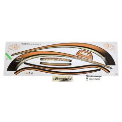 สติ๊กเกอร์ติดรถมอเตอร์ไซค์ Honda Scoopy i ปี 2010 รุ่น 3 ติดรถสี ดำ น้ำตาล (เคลือบเงาแท้)