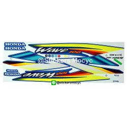สติ๊กเกอร์ติดรถมอเตอร์ไซค์ Honda Wave 100 ปี 2003 รุ่น 3 ติดรถสี น้ำเงิน (เคลือบเงา)