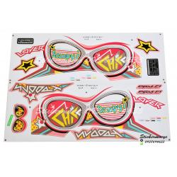 สติ๊กเกอร์ติดรถมอเตอร์ไซค์ Honda Scoopy i ปี 2012 รุ่น 11 ติดรถสี ชมพู ขาว (เคลือบเงาแท้)