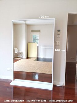 กระจกส่องตัว กระจกแต่งตัว กระจกเต็มตัว ขนาด 120 x 180 ซม. - รุ่นฐานตั้งพื้น