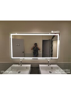 กระจกแต่งหน้า กระจกมีไฟ (ซ่อนไฟ) - 170 x 90 cm. (รุ่นแขวนผนัง)