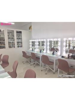 โต๊ะเครื่องแป้ง กระจกแต่งหน้า กระจกมีไฟ - W75 x D45 x H150 cm. (ไม่รวมเก้าอี้)