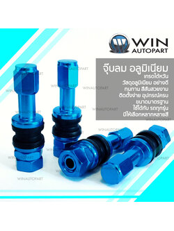 จุ๊บลม อลูมิเนียม สีฟ้า ( 1 ชุด / 4 อัน ) TR43E