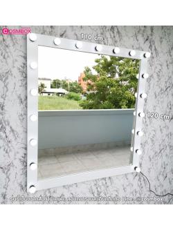 กระจกแต่งหน้า กระจกมีไฟ - W110 x H120 cm.
