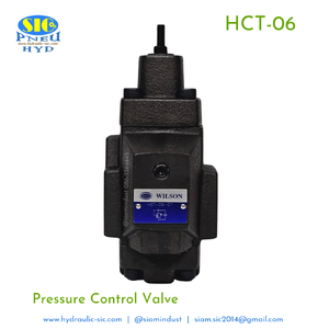 HCT-03 / HCT-06 Pressure Control Valve วาล์วควบคุมแรงดันน้ำมันไฮดรอลิค แบบต่อท่อ : WILSON
