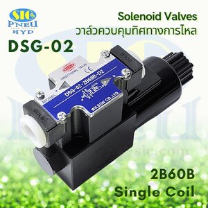DSG-02-2B60B-AC**/ DC** วาล์วไฟฟ้า ตำแหน่งปกติ P-T / A,B บล๊อก (WILSON) Single Coil Terminal G01/G02 Solenoid Valve Hydraulic