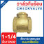 Check Valve เช็ควาล์ว ทองเหลือง แบบบานสวิงแนวนอน ขนาด 1-1/4 นิ้ว