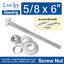น็อต+สกรู+2แหวน SCREW NUT ขนาด 5/8x6" (5 หุน ยาว 6 นิ้ว)