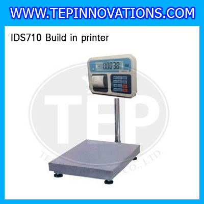 เครื่องชั่งน้ำหนักดิจิตอล พร้อมปริ้นเตอร์ในตัว พิกัด 30kg ค่าละเอียด 2g ยี่ห้อ SDS รุ่น IDS710 ขนาดแท่น 25x25cm.