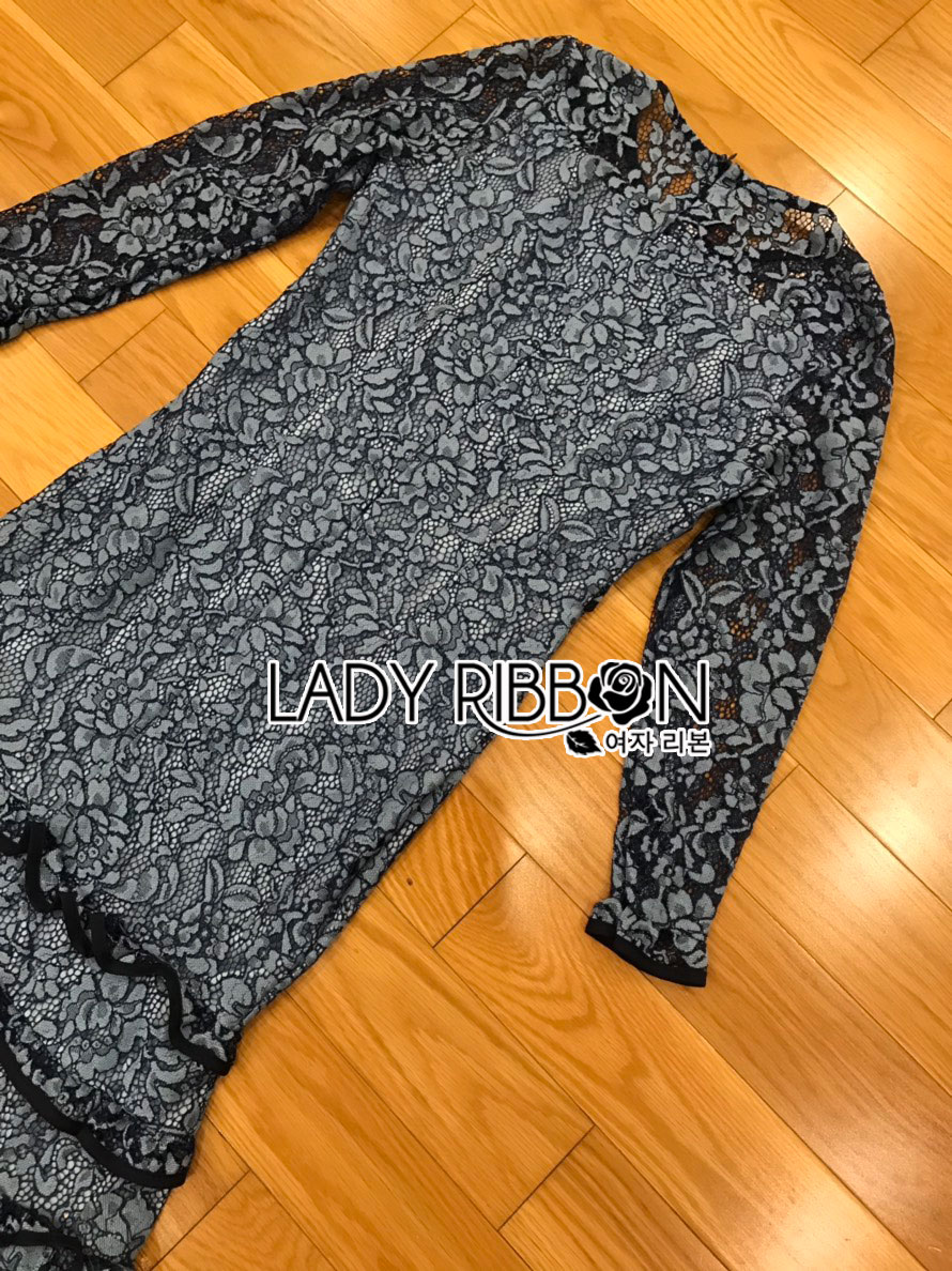 Lace Dress เดรสผ้าลูกไม้สีฟ้าออกน้ำเงิน