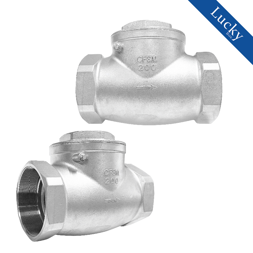 เช็ควาล์วสแตนเลส 304 เแบบเกลียวบานพับแนวนอน ขนาด 3 นิ้ว DN80