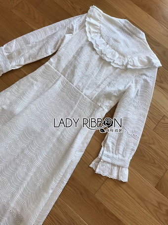 เชิ้ตเดรสยาวผ้าคอตตอนปัก