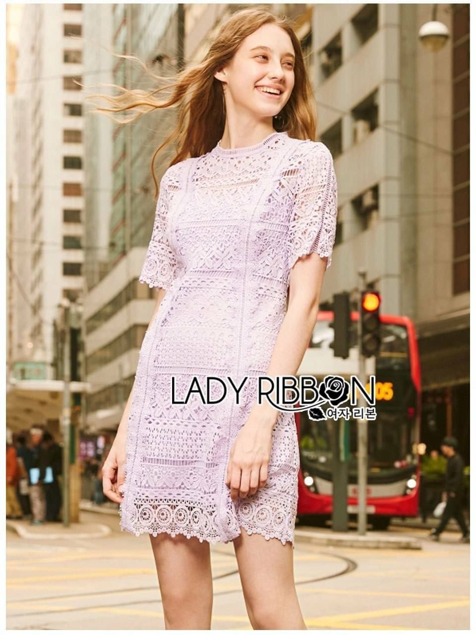 เดรสสั้นผ้าลูกไม้สีพาสเทล