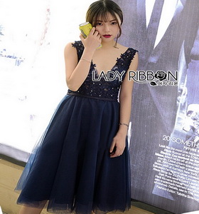 Tulle Cocktail Dress Lady Ribbon ค็อกเทลเดรสผ้าทูลเล