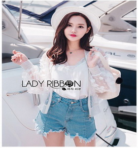 Lady Ribbon Lace Bomber Jacket บอมเบอร์แจ็คเก็ต