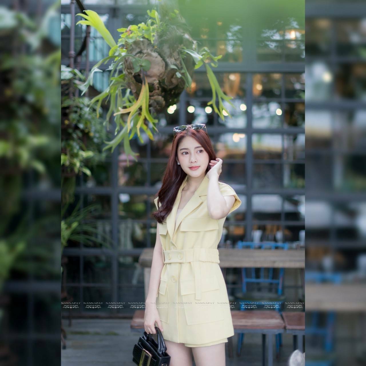 เสื้อคอปกแขนกุด กระดุมหน้า