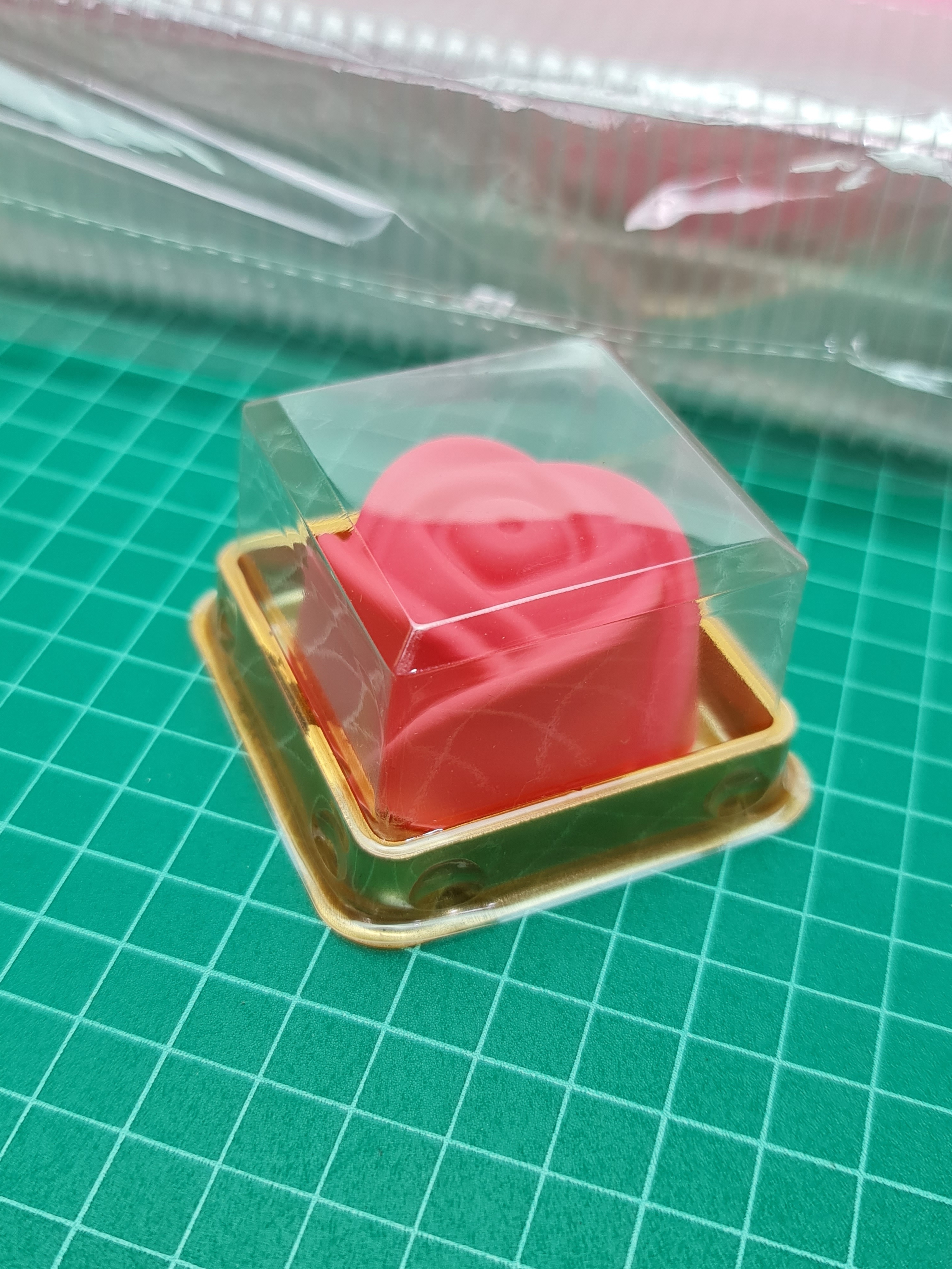 ✅🇹🇭 กล่องเบเกอรี่ 4.5cm. A6008 ทอง+ฝาใส ~50ชุด/แพ็ค กล่องขนมไหว้พระจันทร์ ขนมเปี๊ยะ ขนมไหว้ bbpo j12