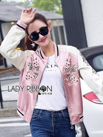 Bomber Jacket Lady ribbon บอมเบอร์แจ๊กเก็ต