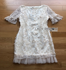 Lady Ribbon Tulle Dress ขายเดรสผ้าทูลเล