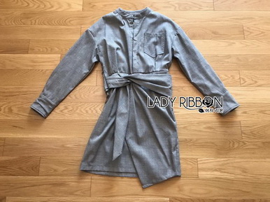 Twist Ribbon Shirt Dress
