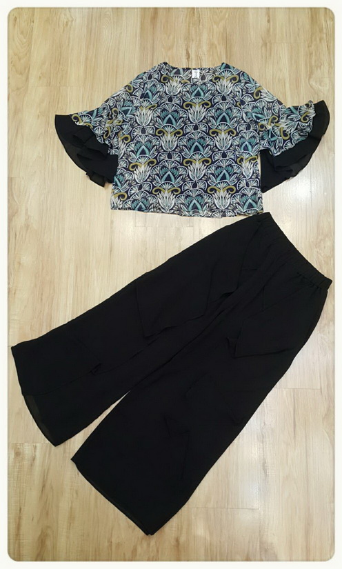 เสื้อผ้าชีฟองลายดอกเนื้อดี
