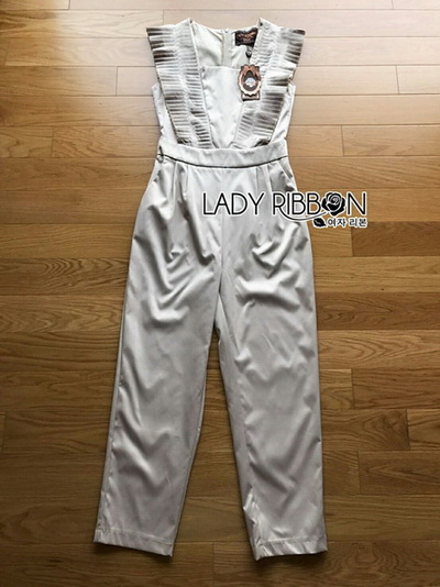 Beige Gold Jumpsuit จัมป์สูทผ้าคอตตอนสีเบจทอง