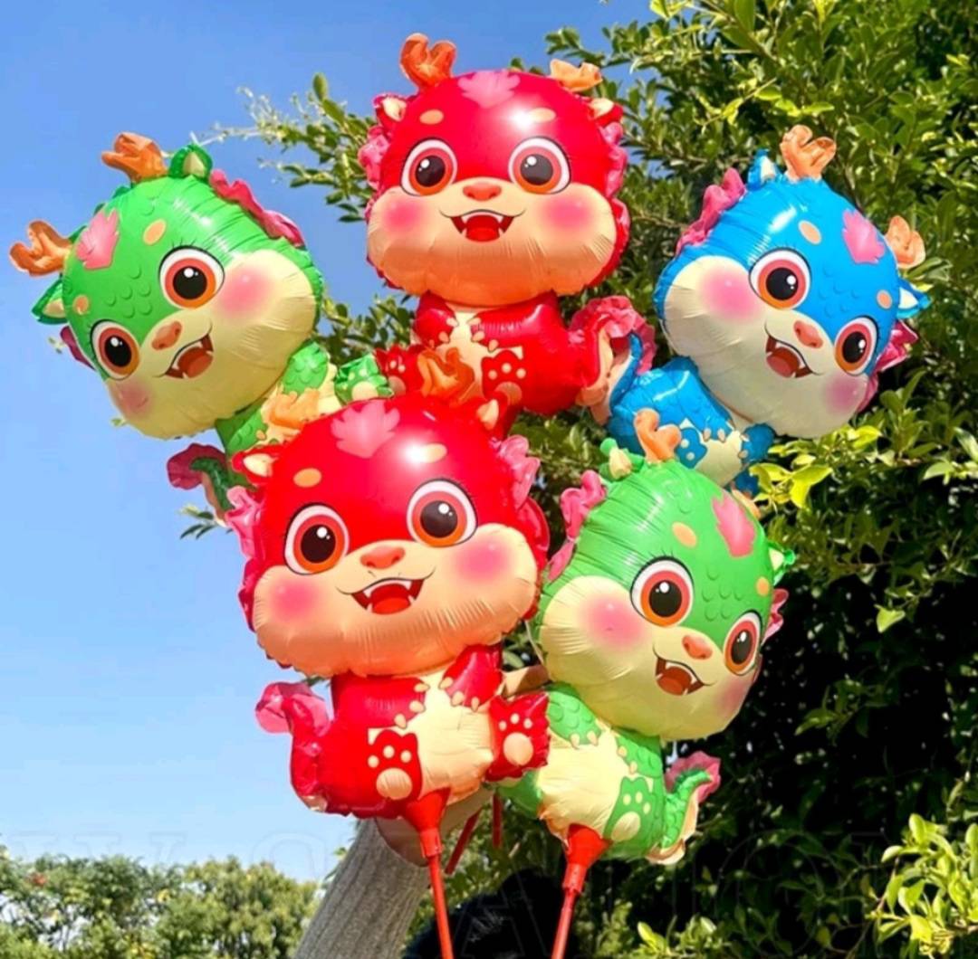 ลูกโป่งก้านมังกรจีน ขนาด 12 นิ้ว Chinses Dragon Balloon