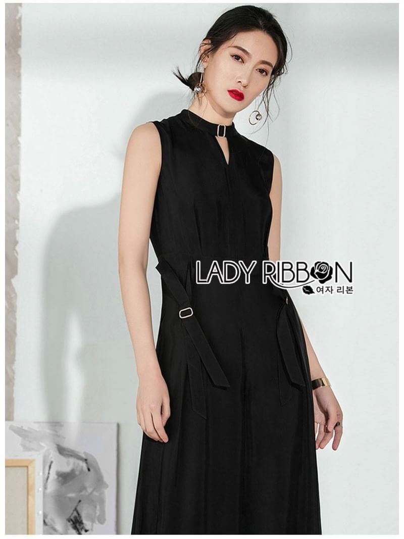 Jumpsuit จัมป์สูทผ้าเครปตกแต่งเข็มขัดสไตล์มินิมัล